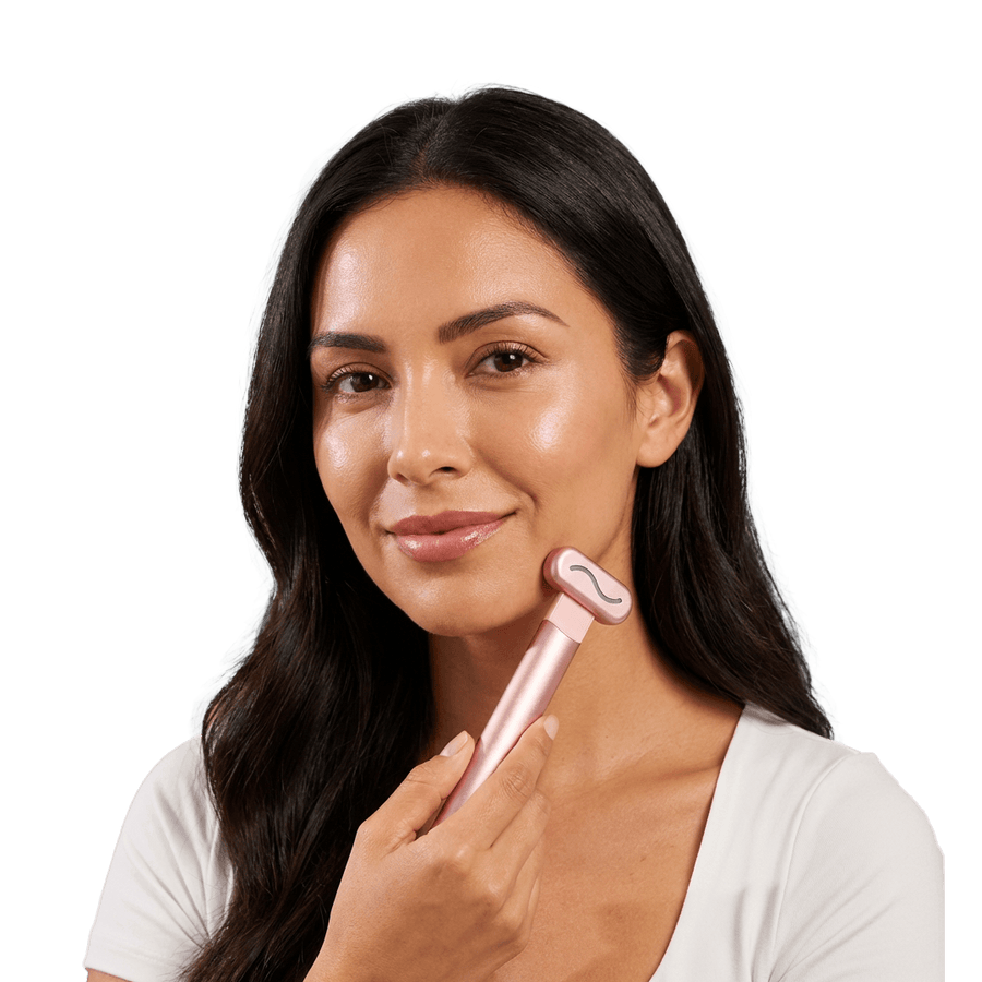 Happy customer holding capsule